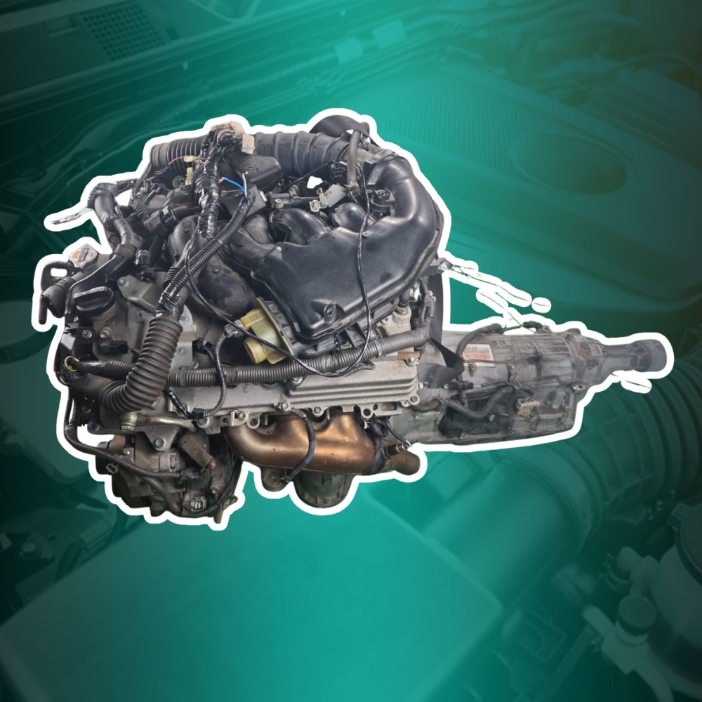 Toyota 2GR‑FE 3.5L V6 Engine with Automatic Gearbox, ECU, and Wiring